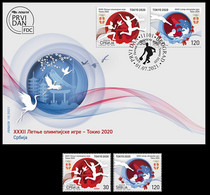 Serbia 2021. XXXII Summer Olympic Games Tokyo, FDC+ Stamps, MNH - Estate 2020 : Tokio