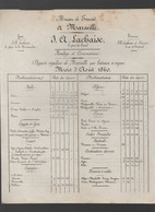 Marseille (13 Bouches Du Rhône) Horaire Des Départs De Bateaux  J A LACHAISE Août 1860  (PPP30194) - Europa