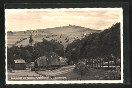 AK Neuhausen, Ortspartie Mit Schloss Purschenstein Und Schwartenberg - Neuhausen (Erzgeb.)