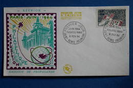 W6 LA REUNION  BELLE LETTRE  1964 SAINT DENIS POUR PARIS + AFFRANCHI. PLAISANT - Storia Postale