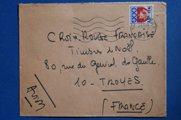W6 LA REUNION  BELLE LETTRE  1960 PAR AVION SAINT DENIS POUR TROYES+ AFFRANCHI. PLAISANT - Covers & Documents