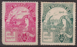 Exposition Universelle - BELGIQUE - Liège - 1905 - Erinnofilia