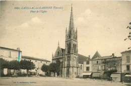 Cadillac Sur Garonne * La Place De L'église * Commerces Magasins - Cadillac