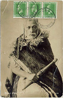 NEW ZEALAND - SWITZERLAND MAORI CHIEF RP POSTCARD 1932 - Lettres & Documents