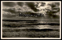 ALTE POSTKARTE OSTSEEBAD GRÖMITZ SONNENUNTERGANG WELLEN WOLKEN Clouds Ansichtskarte AK Cpa Postcard - Groemitz