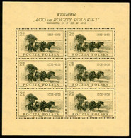 POLAND 1958 400th Anniversary Of Postal Service Sheetlet MNH / **.  Michel 1072 Kb I - Neufs
