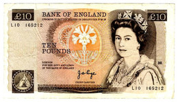 Great Brittan Grossbritannien England - 10 Ten Pounds Elizabeth II Sign Page - 10 Ponden