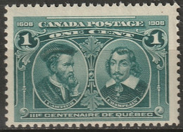 Canada 1908 Sc 97  MLH* - Unused Stamps