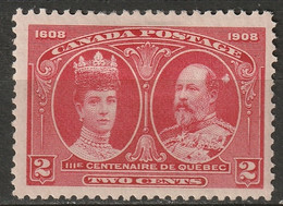 Canada 1908 Sc 98  MH* - Neufs