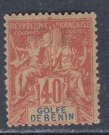 Bénin N ° 29  X  Type Groupe : 40 C. Rouge-orange  Trace De Charnière  Sinon TB - Unused Stamps
