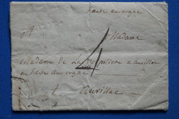 W7 FRANCE BELLE LETTRE RARE  1792  LA MAJORIE POUR AURILLAC+TAXE 4  CACHET CIRE   + AFFRANCH. INTERESSANT - 1801-1848: Voorlopers XIX