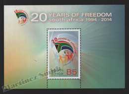 Afrique Du Sud - South Africa 2014 Yvert BF 145, 20th Anniv. Of Freedom - MNH - Blokken & Velletjes