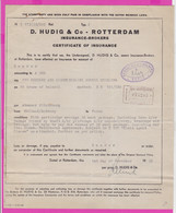 265207 / Netherlands 1938 D. Hudig & Co - Rotterdam , Insurance-brokers Certificate Of Insurance Banque Franco - Bulgare - Holanda