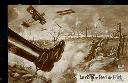 CP ( Le Coup De Pied De Foch) Obl. Ambulant Bilingue: TOURNAI - BRUXELLES  Du 04/01/ ???? - Fortune Cancels (1919)