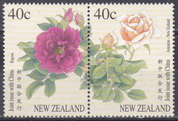 Neuseeland New Zealand 1997 Pflanzen Plants Blumen Blüten Flowers Rosen Roses Stamp Expo Wellington, Mi. 1638-9 ** - Ongebruikt
