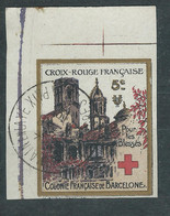 VIGNETTE DELANDRE FRANCE - Comité Croix Rouge De Barcelonne ESPAGNE  - WWI - WW1 Poster Stamp Cinderella 1914 1918 War - Croix Rouge
