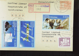 DDR: R-Ganzsachen-Karte Einschreiben Aus 9367 WALDKIRCHEN Mit Aushilfs-R-Zettel (382) Portogenau  21.6.88 Knr: 3190, GA - Aangetekende Etiketten
