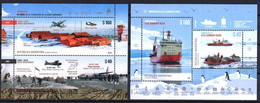 Argentina 2019. Antarctica. Marambio Base, Irízar Icebreakers, Penguins, Planes. MNH - Neufs