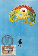 96969- PARACHUTTING, SPORTS, MAXIMUM CARD, 1988, ROMANIA - Parachutisme