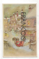 Village Enneigé, Traîneau à Cheval, Lanterne. Signée Erna Maison. Coloprint Spécial 4670/1 - Otros Ilustradores