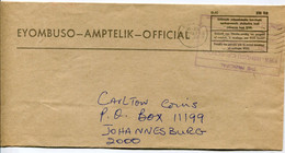 South Africa Südafrika - 1987 Official Domestic Letter - Form ZB 32 - Dienstmarken
