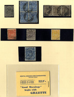 BRITISH AFRICA Collection In Leaves From Rhodesia 1892 Vals To £1 FU Incl. 6d Block Of Four & 1s Strip Of Three, 1892-94 - Sonstige & Ohne Zuordnung