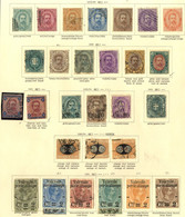 EUROPE - M & U Collection On Old Printed Leaves From Italy 1860-1960's (685), Noted 1879-82 Umberto Set U 30c Brown, App - Sonstige & Ohne Zuordnung