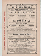 Aix Les Bains 1907 Villa Des Fleurs Opéra Cavalleria Rusticana Sylvia Concert Music Hall Cossira Claessens Moore Fabris - Posters