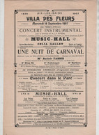 Aix Les Bains 1907 Villa Des Fleurs Concert Music Hall Une Nuit De Carnaval Radnitz Galley Estio Luigy Fabris - Posters