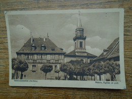 Wintzenheim , Mairie , église Et Puit "" Beau Timbre "" - Wintzenheim