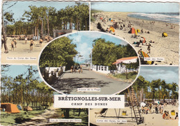 85. BRETIGNOLLES SUR MER. CPSM. MULTIVUES. " CAMP DES DUNES ". 5 VUES. ANNEE 1963 + TEXTE - Bretignolles Sur Mer