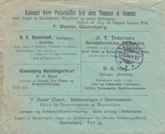 Denmark F. BLÆDEL, Brotype Ia GLAMSBJERG 1908 Cover Brief ASSENS Brotype Ia (Arr.) 10 Øre Fr. VIII. Stamp - Briefe U. Dokumente