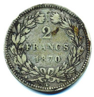 XS- Défense Nationale  La 2 Francs Cérès Sans Légènde 1870 K  Mais... - I. 2 Francs