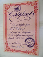 CPA - Grand Format - Certificat De Passage - Drugstore Défense - Voyage En R.E.R._ Mr Perie .  1970 - SUP  (FF 30) - Métro