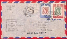 Aa3803 - ST Lucia - Postal History - FDC COVER 1960 Stamp Centenary - St.Lucia (...-1978)