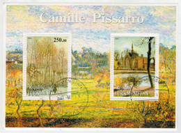 REPUBLIC  TURKMENISTAN     CAMILLE  PISSARRO  2003 S/S  2 STAMPS   USED - Turkménistan