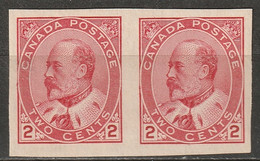 Canada 1903 Sc 90A  Pair MLH* Some Disturbed Gum - Unused Stamps