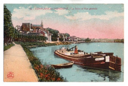 (78) 822, Conflans Ste Honorine, L'Abeille 34, La Seine Et Vue Générale, Péniche, Batellerie - Conflans Saint Honorine