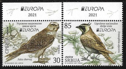 SERBIA /SERBIEN /SRBIJA /SERBIE -EUROPA 2021 -ENDANGERED NATIONAL WILDLIFE"-  SERIE De 2 V. - EUR - 2021