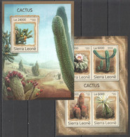 XX849 LAST ONE IN STOCK 2016 SIERRA LEONE NATURE FLOWERS CACTUS KB+BL MNH - Cactus