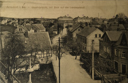 Arnsdorf I. Sa. // Gesamtansicht Mit Blick Auf Die Landesanstalt 1914 Feldpost - Stempel Soldatenbrief - Sonstige & Ohne Zuordnung