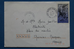 W7 POLYNESIE FRANCAISE BELLE LETTRE 1987 BORA BORA  POUR QUINIAC    + AFFRANCH. PLAISANT - Brieven En Documenten