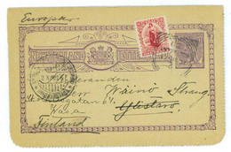 BK1966  - NEW ZEALAND - Postal History -  STATIONERY LETTER CARD To FINLAND 1901 - Postwaardestukken