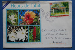 W7 POLYNESIE FRANCAISE BELLE LETTRE 1995 MOOREA  POUR PARIS + AFFRANCH. PLAISANT - Covers & Documents