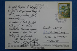 W7 POLYNESIE FRANCAISE BELLE CARTE  1986   POUR CLAMART  + AFFRANCH. PLAISANT - Brieven En Documenten