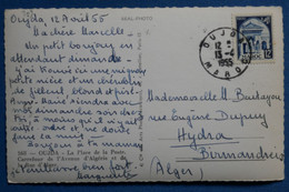 W7 MAROC  BELLE   CARTE   1955 OUJDA    POURALGER  + AFFRANCH. PLAISANT - Brieven En Documenten