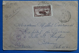 W7 MAROC  BELLE   LETTRE   1931 MEKNES   POUR BEAUNE  FRANCE + AFFRANCH. PLAISANT - Storia Postale