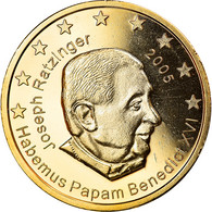 Vatican, 10 Euro Cent, Type 2, 2005, Unofficial Private Coin, FDC, Laiton - Essais Privés / Non-officiels