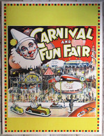 VINTAGE WILLSONS SHOW PRINTERS LEICESTER FUN FAIR CIRCUS LITHOGRAPH POSTER C.1930'S - FOIRE FORAINE CIRQUE - ZIRKUS - Plakate