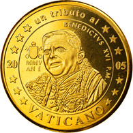 Vatican, 50 Euro Cent, Type 4, 2005, Unofficial Private Coin, FDC, Laiton - Essais Privés / Non-officiels